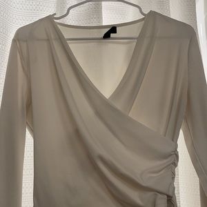 White/cream long sleeve top
